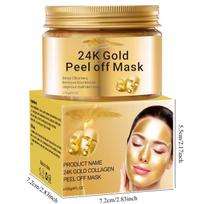 1PC 24K gold tear mask, popular gentle blackhead removal dull exfoliation cleansing mask beige