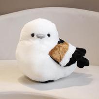 25-32cm Kawaii Žvirblio Pliušinis Žaislas Įdarytas Gyvūnas Paukštis Minkšta Lėlė Zylė Mielos Madingos Dovanos Pradinių Klasių Mokiniui Vaikų Kambario Dekoras 25cm ruda