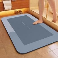 60*90cm Neslystantis Vonios Kambario Sugeriantis Diatomito Kilimėlis, Minkštas ir Itin Aukštos Kokybės Greitai Džiūstantis Dušo Kilimėlis 50*80cm-Quick-Dry mėlyna