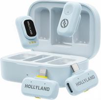 Hollyland A1 Combo Wireless Microphone–48 kHz–24-bit–High-Fidelity–3-Level Intelligent Noise Cancellation mėlyna