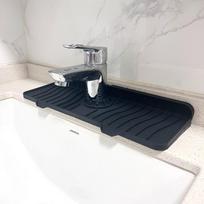 Silicone Faucet Splash Mat Easy Clean Non-Slip Surface Sink Water Catcher Mat Multiple Size Countertop Splash Pad Kitchen Use gray