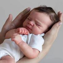 NPK Reborn Baby Pascle Labai minkšto audinio lėlės įdarytas žaislas, panašus į tikrą, švelnų prisilietimą 50cm black