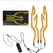 Helmet Strip EL Sticker Led Helmet Light Strip Motorcycle Helmet Light Night Riding Accessories Waterproof LED Cold Light geltona
