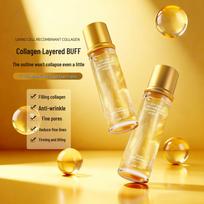 Bailanmeng Live Cell Collagen Essence: 7-Day Anti-Wrinkle Firming, 14-Day Line Reduction, Hydrating & Filling Collagen Foam. beige