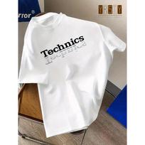 Technics Logo Print Short Sleeve T-Shirt - Comfortable Crew Neck Tee for Men and Women, Breathable Casual Summer Top, Perfect Gift for Music Lovers 4XL įvairiaspalvis