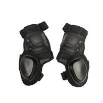 Motorcycle Knee Pads Adjustable Straps Hard Contoured Leg Guard black