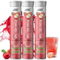The Body Reserve Apple Cider Vinegar | 60 Effervescent Tablets Pack Of 3 (Green Apple Flavour)
