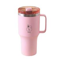 BT21 Basic Trenta Metro Tumbler 820ml – Large Capacity Insulated Character Tumbler 1EA rožinė