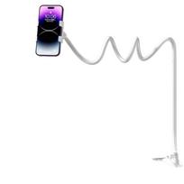 70/80/90/120cm Mobiliojo telefono laikiklis Lankstus lovos šono spaustukas Laikiklis tiesioginei transliacijai white 70cm   phone