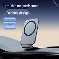 Magnetic 360° Folding Car Phone Holder with Magsafe Compatibility gray