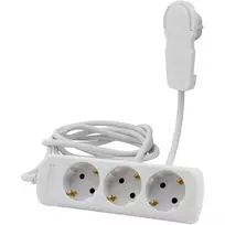 REV Multiple Socket Outlet 3-fold Flat Plug White 2m