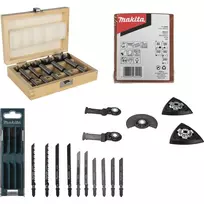 Makita P-84844 Medienos apdirbimo priedų rinkinys (10 dalių) daugiafunkciams įrankiams