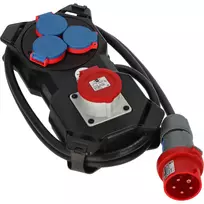 Brennenstuhl Power Station CEE 400V/16A, 3x230V/16A, 2m Cable, IP44, 6 Outlets