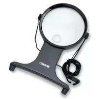 Carson HF-25 MagniFree LED didinamoji lempa 2x/5x 11 cm juoda