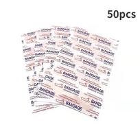 50 vnt / partijos rinkiniai Bandaidai kvėpuojanti juosta Vandeniui atsparus tvarstis Pirmosios pagalbos žaizdų tvarsliava Medicininė juosta žaizdų gipsas avarinei pagalbai white