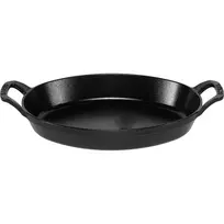 Staub Oval Cast Iron Dish 28 cm Black