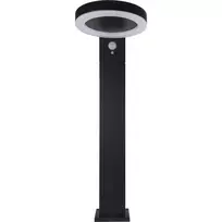 REV LED Solar Light Round Black