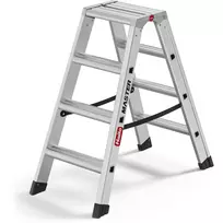 Hailo Master D100 2 x 4 pakopų kopėčios – dvipusės aliumininės kopėčios, 150 kg talpa, EN 131
