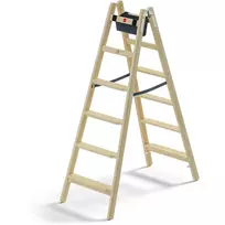 Hailo Master H80 2x6 pakopų dvipusės kopėčios, 150 kg talpa, sidabrinės