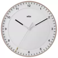 Braun BC17PW analoginis kvarcinis sieninis laikrodis, 30 cm, rožinis/baltas