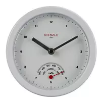 KIENZLE Mini Bathroom Clock (14980) - White, Analog, Quartz, Battery Operated, Suction Cup Mount, Splash-Proof