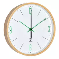 TFA Dostmann Analoge Radijo Valdoma Sieninė Dizaino LAIKRODIS su Klevo Rėmeliu, Žalias (60.3524.04)