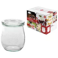 WECK Tulip Jar 220ml rinkinys 12 vnt. – Stikliniai konservavimo stiklainiai su stikliniais dangteliais ir guminiais tarpikliais