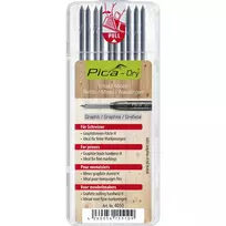 Pica DRY Refills for Carpenter - 9 Leads (Graphite, Red, Yellow) 2,8 mm