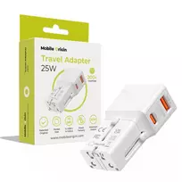 Mobile Origin Travel Adapter 25W EU/US/UK/AU, White