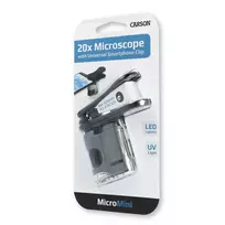 Carson MicroMini 20x Rankinis Mikroskopas su LED Apšvietimu - Juodas