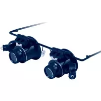 Discovery Crafts DGL 30 Didinamieji akiniai su LED apšvietimu, 5 keičiami lęšiai, galvos juosta ir rėmelis, juodi