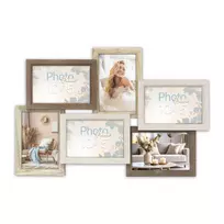 ZEP Trani 6Q SH566 MDF kelių nuotraukų rėmelis 6 nuotraukoms 10x15cm juodas