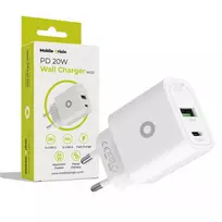 Mobile Origin PD20W Wall Charger MO12 White 1x USB-A + 1x USB-C