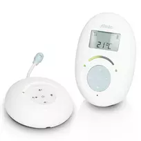 Alecto DBX120 DECT kūdikio monitorius su Full ECO režimu ir ekranu, baltas/mėlynas