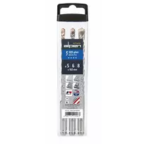 Alpen SDS+ F4 Box 3 vnt. 5-6-8x160 mm Gręžtuvų rinkinys betonui