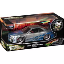 Jada Fast & Furious 20th Anniversary 1:24 Die-Cast Nissan Skyline GT-R (R34) - Silver with Blue Stripes