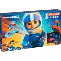 Carrera FIRST Formula Kidz First Cars Set (20063061) - 1:50 Scale Slot Car Racing Track for Kids