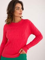 Wool Fashion Italia moteriškas megztinis ATSW23382 – Koralų – ONE SIZE