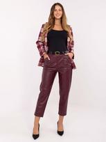 RUE PARIS moteriškos kelnės ITSPFL8576 – Bordo – ONE SIZE