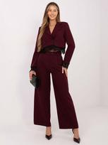 RUE PARIS moteriškos kelnės ITSPFL90201 – Bordo – ONE SIZE