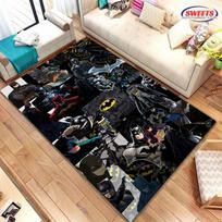 NO.2 Batman Logo Theme Carpet, Living Room Bedroom Bed Mat, Comfortable Non-slip Durable Rug, Modern Simple Style, Washable Rug 40x60cm (16x24in) white