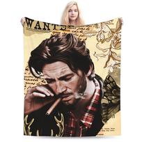 Warm Blanket Kids Adult Picnic Arthur Morgan RDR Bedding Throws  Flannel Bedspread For Couch Bed Sofa Bed Cover 30x40in black