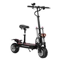 Boyueda S3-11 60V 38AH sulankstomas elektrinis paspirtukas, 11 colių, 3000W*2 variklis, maksimalus nuotolis 120 km/h, maksimali apkrova 180 kg. juoda