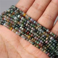 3x4MM Natural Green Indian Agates Beads Faceted Gems Stone Rondelle Loose Spacer Beads For Jewelry Making Bracelets Necklace 15 3x4MM black