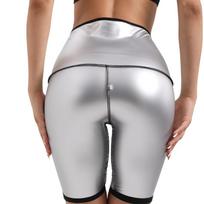 [mistero] [L/XL] Super sweating women's half-length sauna pants, spats, leggings, L gray