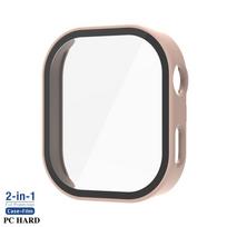 Tempered Glass+PC Case For Xiaomi Redmi Watch 6 Cover Accessories Screen Protector Watch Cases For Redmi Watch 6 For Redmi Watch 6 rožinė