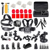 Universalus 63-in-1 priedų rinkinys GoPro, DJI, Insta360, SJCam, Eken veiksmo kameroms (GoPro 63-in-1 set)