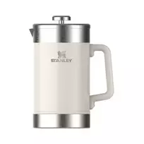 Stanley The Stay-Hot French Press 1.4L coffee thermos in glossy cream color