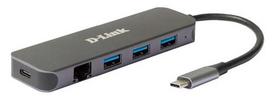 D-LINK 5-in-1 USB-C Hub with Gigabit Ethernet/Power Delivery DUB-2334