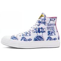 Batman x Chinatown Market x Converse Chuck 70 DC 3D Comic Full Print Breathable High Top Canvas Shoes Unisex Red and Blue 35 white